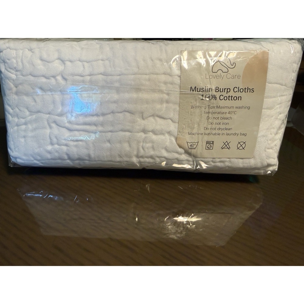 Lovely Care 12 Muslin Cloths Pack/Babies/ Adult Care 100% Cotton New‎ - Picture 5 of 6